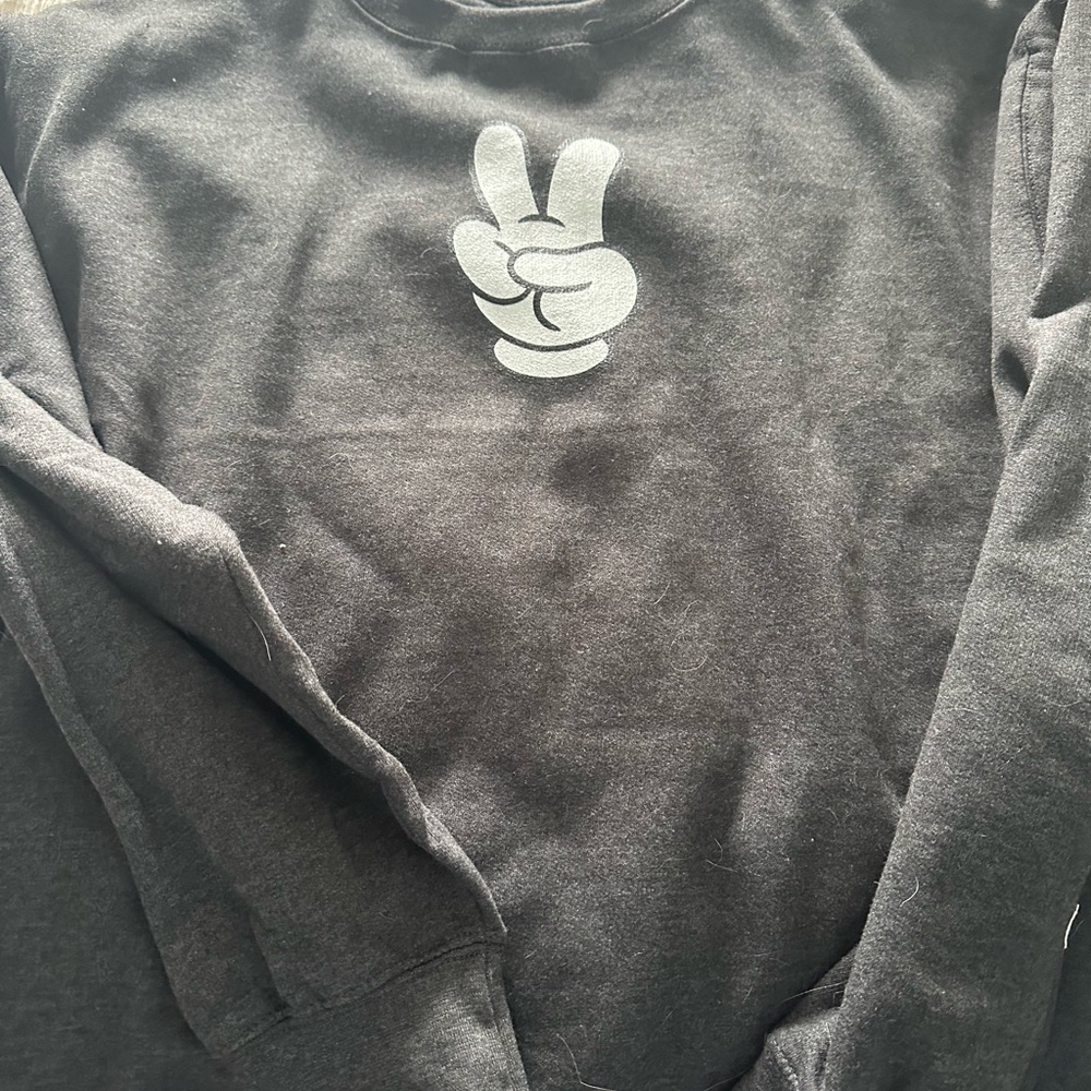 Hot Topic Mickey Mouse Peace Sign Sweatshirt